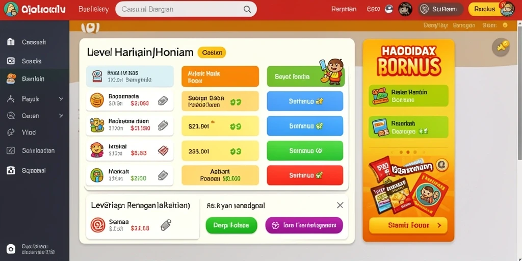 Tampilan menu yang menarik dan mudah dipahami.
