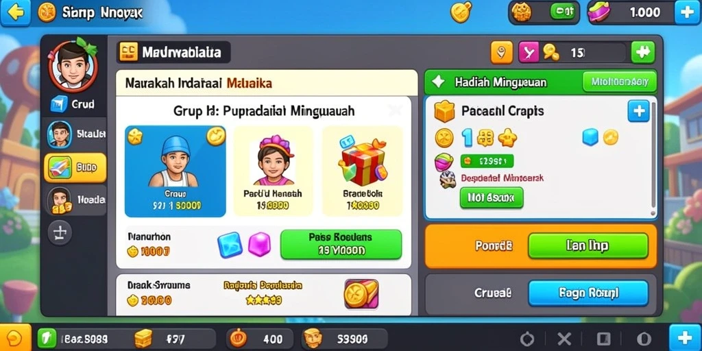 Tampilan grafis yang menawan dengan tema menarik.